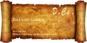 Dallos Csaba névjegykártya