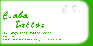 csaba dallos business card